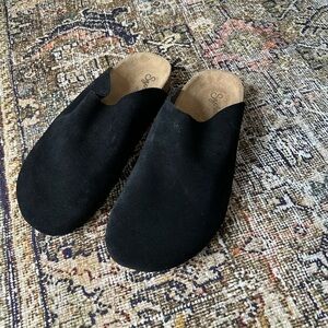 Seychelles Black Suede Mules